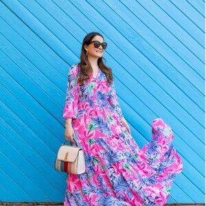 New with Tags Lilly Pulitzer Pauline Maxi Dress in Cockatoo Pink Pretty in Pink